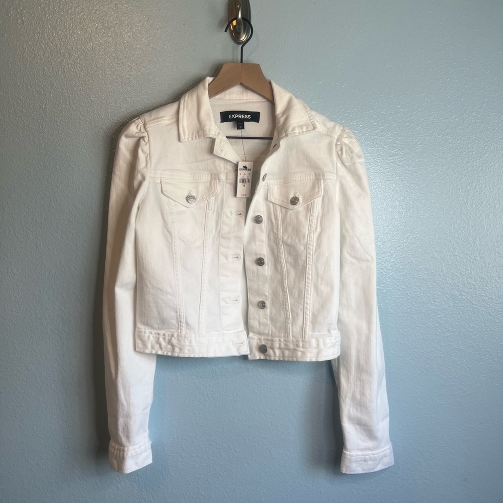Express White XS Cropped jacket